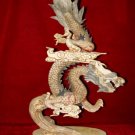 Nice Old Bone Carving Art Dragon Across Sky