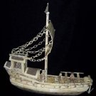 Nice Old Bone Art Handcarft Carving Sailing boat