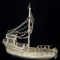 Nice Old Bone Art Handcarft Carving Sailing boat