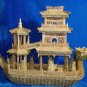 Nice Old Bone Art Handcarft Lucky Dragon boat 25"