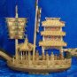 Nice Old Bone Art Handcarft Dragon Sailing Ship