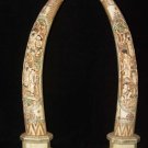 Nice Old Bone Art Handcarft Eight Lucky God Tooth Decoration