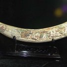 Nice Old Bone Art Handcarft action View Tooth Decoration