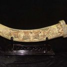 Nice Old Bone Art Handicraft Fu Lu SHOU God Sword
