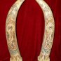 Nice Old Bone Art Handicraft Kwan-yin Ride Dragon Pair Tooth