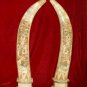 Old Bone Art Handicraft Three FU LU SHOU God Tooth adornment