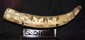 Old Bone Art Handicraft Man Woman Sex Design Tooth adornment