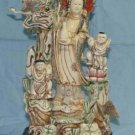 Old Bone Art Handicraft Lucky Child Kwan-yin Statue
