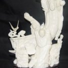 Old Bone Art Handicraft Ruyi Lucky Child Kwan-yin Statue