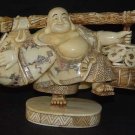 Old Bone Art Handicraft Lucky Wealth Buddha Bring Fortune