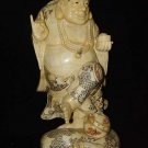 Old Bone Art Handicraft Lucky Wealth Mile Buddha Figure