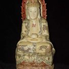 Old Bone Art Handicraft Lucky Sakyamuni Buddha Figure