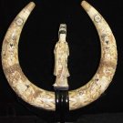 Old Bone Art Handicraft Nice Kwan-yin Figure