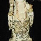 Old Bone Art Handicraft Lucky Ruyi Wealth Buddha Figure