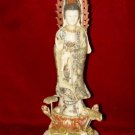 Old Bone Art Handicraft Lucky Kwan-yin Figure