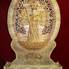 Old Bone Art Handicraft wizardly Thousand Hand Kwan-yin Figure 31.5"