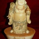 Old Bone Art Handicraft Lucky Ruyi Wealth Buddha Figure