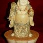 Old Bone Art Handicraft Lucky Ruyi Wealth Buddha Figure
