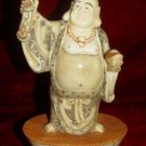 Old Bone Art Handicraft Lucky Ruyi Wealth Buddha Figure