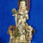 Old Bone Art Handicraft Lucky Kwan-yin Ride Dragon Statue