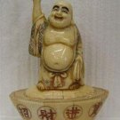 Old Bone Art Handicraft Lucky Fortune Buddha Lucky Statue