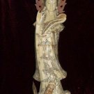 Old Bone Art Handicraft Ruyi Kwan-yin Ride Dragon Statue