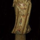 Old Bone Art Handicraft Kwan-yin prayer beads Ride Tortoise Statue