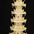 Old Bone Art Handicraft Carving Nice Tower Decoration 20.5"