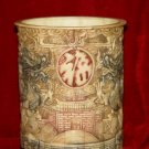 Exquisite Bone Art Handicraft Carving Double Dragon Pen Vase