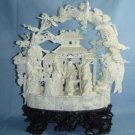 Exquisite Bone Art Handicraft Carving Three God wonderland