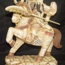 Exquisite Bone Art Handicraft Guangong God Ride Horse Statue