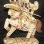 Exquisite Bone Art Handicraft Guangong God Ride Horse Statue