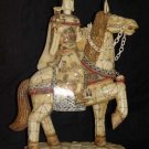 Exquisite Bone Art Handicraft honour QueenRide Horse Statue