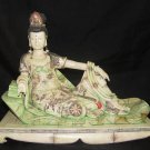 Exquisite Bone Art Handicraft Lucky fairy Lie lotus leaf Statue
