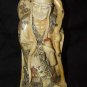 Exquisite Bone Art Handicraft Long eyebrow Stick God Statue