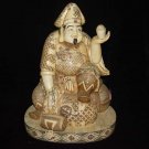 Exquisite Bone Art Handicraft Wealth God Bring Fortune Statue