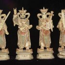 Exquisite Bone Art Handicraft Four Lucky God Statue