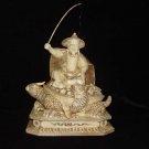 Exquisite Bone Art Handicraft Lucky God Ride Tortoise Figure