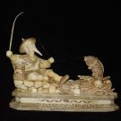 Exquisite Bone Art Handicraft Lucky God angle Fish Figure