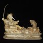 Exquisite Bone Art Handicraft Lucky God angle Fish Figure