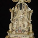 Exquisite Bone Art Handicraft Lucky Chinese Wealth God Figure