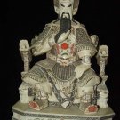 Exquisite Bone Art Handicraft Sitting Guangong God Figure