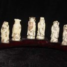 Exquisite Bone Art Handicraft Chinese Eight immortal Figure