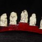Exquisite Bone Art Handicraft Japanese Seven immortal Figure