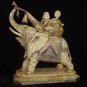 Exquisite Bone Art Handicraft Lucky Mile Buddha Ride Elephant Figure