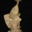 Exquisite Bone Art Handicraft Fish Nice sea-maid Figure