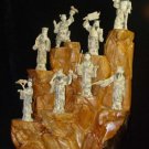 Exquisite Bone Art Handicraft Seven immortal Figure
