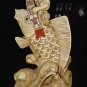 Exquisite Bone Art Handicraft Child Ride Fish Great Figure