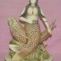 Exquisite Bone Art Handicraft sea-maiden Ride Fish  Figure