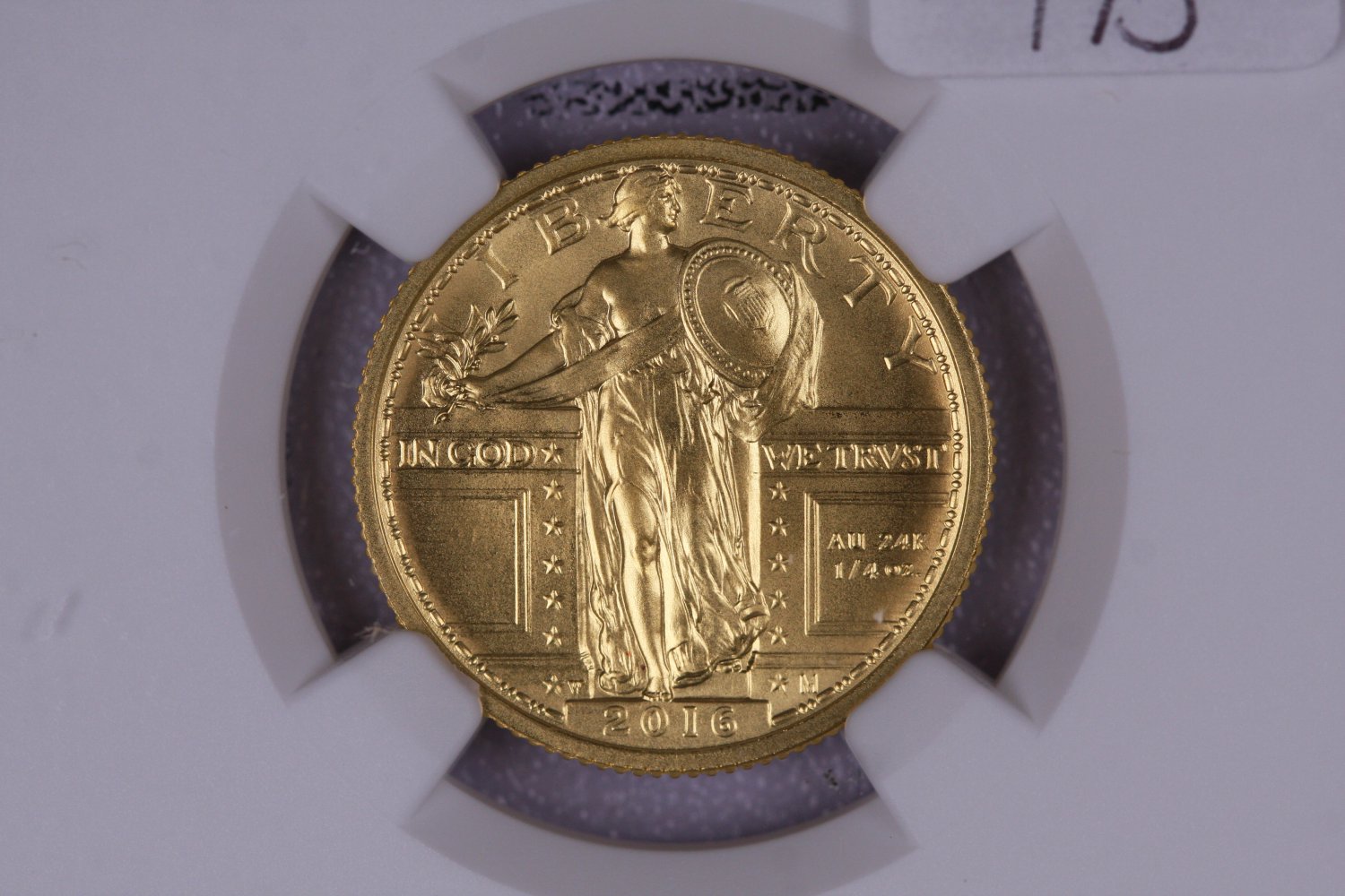 2016 W, GOLD, Standing Liberty , Commemorative. 100th Anniversary Collectible. NGC Certified, SP70.